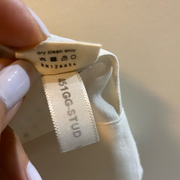 L’AGENCE 100% SILK TANK w/silver dots detailing - Picture 8 of 8